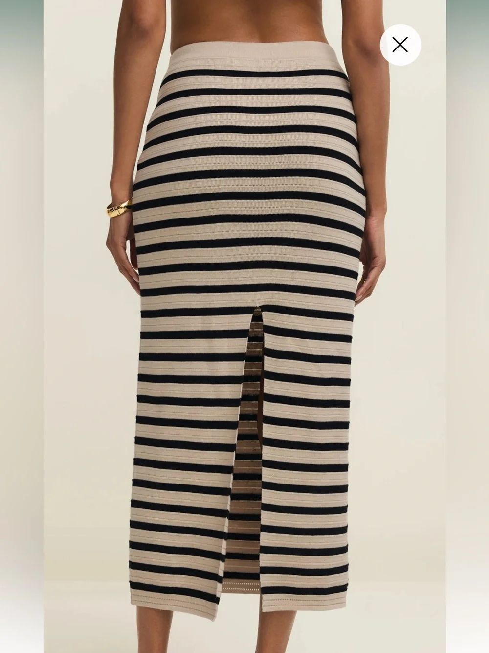 NWT (size L) Z Supply EMORI STRIPED MIDI SKIRT - Picture 3 of 4